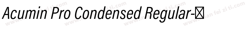 Acumin Pro Condensed Regular字体转换
